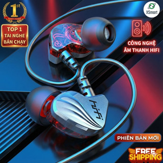 Tai Nghe Nhét Tai HiFi S2000 Pro Super Bass Chống Ồn Cực Tốt, Âm Thanh Khủng, Dây 1m2 Chơi Game Ngon