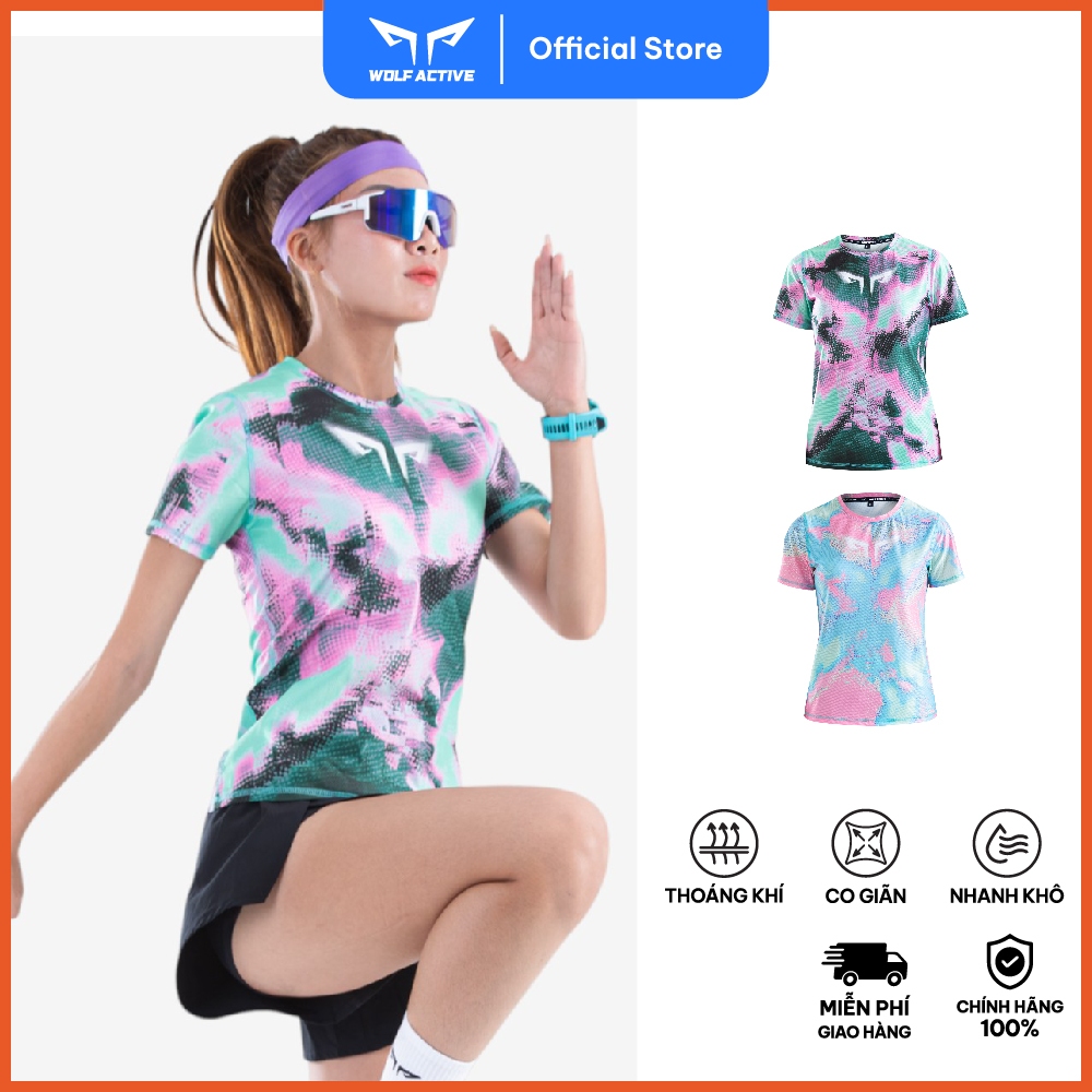 Áo Thun Chạy Bộ Nữ Wolf Active Outbreak W277, Chất Liệu Wolf Active Cực Nhẹ, Thoáng Khí, Kháng Mùi