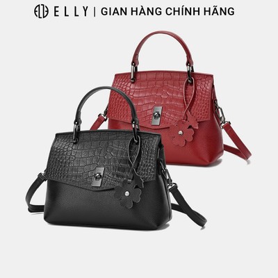 Túi xách nữ da thật ELLY ET213 túi xách tay đeo chéo cao cấp chính hãng