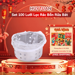 Set 100 chiếc túi lọc rác bồn rửa chén túi lưới lọc rác bồn rửa chén bát thông minh bibi90