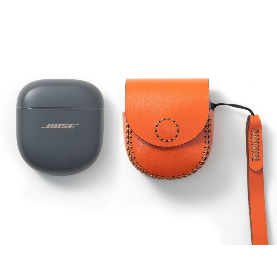 Bao da SEN tai nghe cho Bose QC Earbuds 2 , Chính hãng Khắc Tên, chất liệu da bò