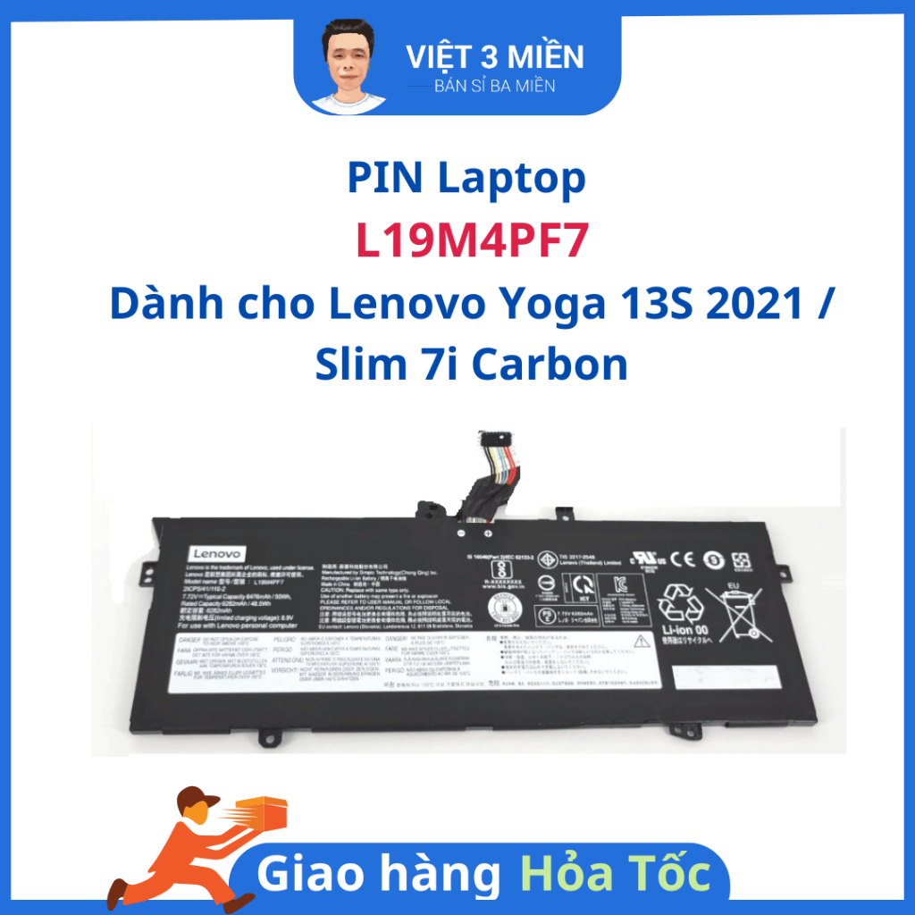 Pin Laptop Lenovo Yoga 13S 2021 / Slim 7i Carbon L19M4PF7– Zin Tháo Máy –Sức Khỏe 9X - Bán cho thợ g