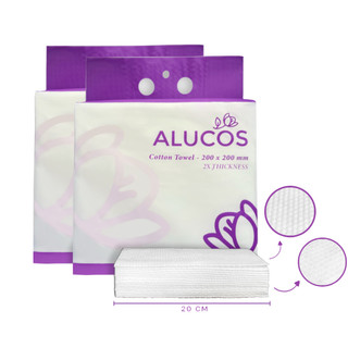  Khăn Mặt Khô dùng 1 lần Alucos dạng rút 130 khăn 