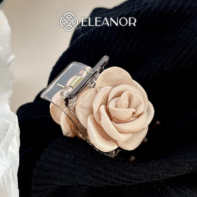 Kẹp tóc nữ Eleanor Accessories đính hoa hồng kẹp càng cua basic phụ kiện tóc 5749