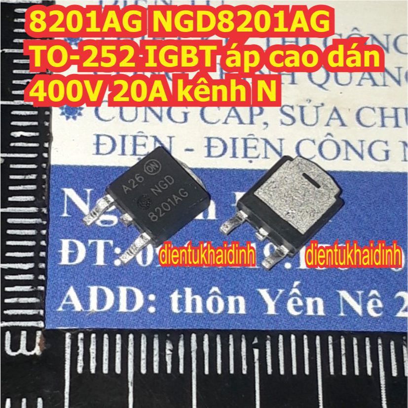2 con 8201AG NGD8201AG TO-252 IGBT áp cao dán 400V 20A kênh N kde3454