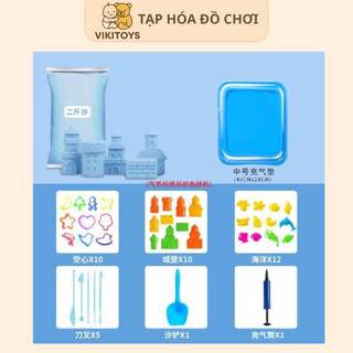  Đồ chơi cho bé gái cát động lực Đủ bộ Khuôn Bể 1kg Cát vi sinh an toàn cho trẻ em 