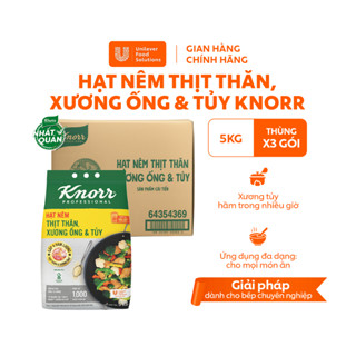  Thùng 3 Gói Hạt Nêm Thịt Thăn Xương Ống Và Tủy Knorr Professional 5kg - Chuyên Dùng Cho Nấu Ăn 