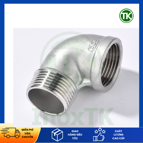 Co Điếu Inox 304 – Co Ren Ngoài Inox 304 – Cút L 90° – 1 Đầu Ren Ngoài 1 Đầu Ren Trong