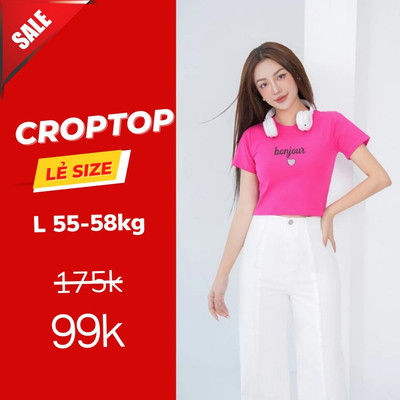 Áo croptop nữ lẻ size L (55-58kg )nhiều hình Loza CR003