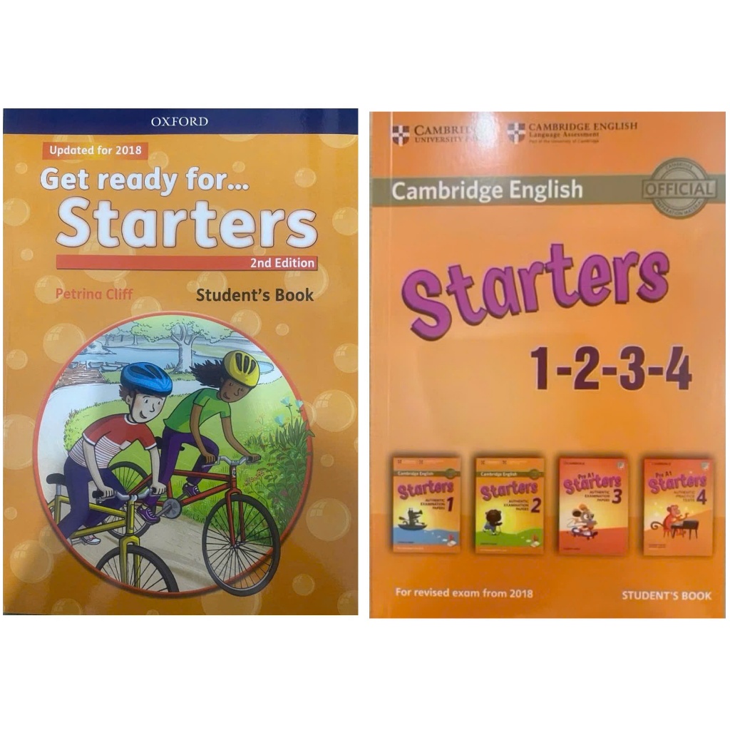 Bộ sách Get Ready For Starters + sách Starters in gộp 1-2-3-4