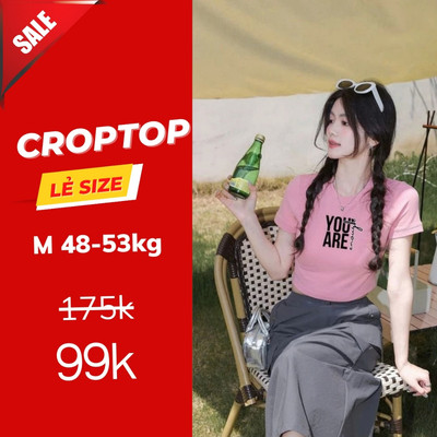 Áo croptop nữ lẻ size M 48-54kg nhiều mẫu Loza CR002