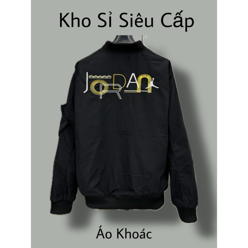 [💥 HOT ITEM] - Bomber J0rd n - Áo Khoác J0rdan Chữ Thêu Trắng Vàng Kiểu Mới  - Bản Cao Cấp