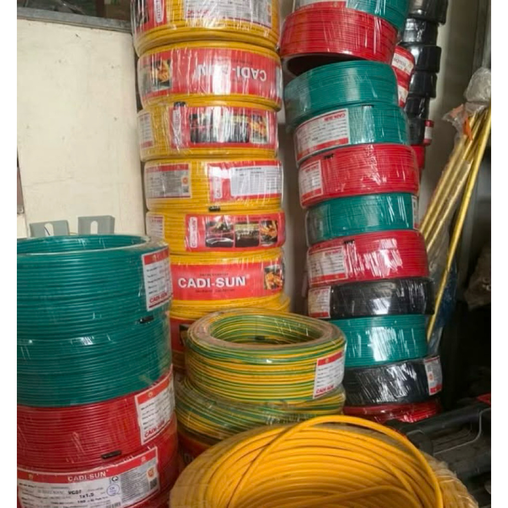 Dây Điện CADISUN 1x0,3 / 1x2,5 / 1x4 / 1x6 / 2x0,75 / 2x1 / 2x2,5 / 2x4 ( cuộn 100m ) đủ loại hàng m