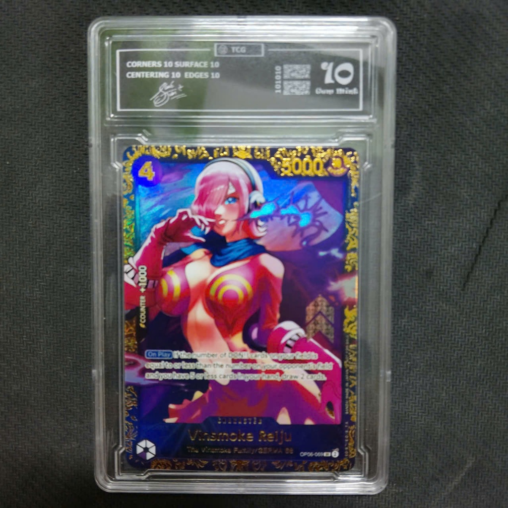 Thẻ Slab Grading 2025 ONE PIECE PROMO Vinsmoke Reiju OP06-069 Flagship English nf47 6