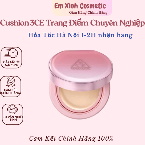 Phấn Nước 3ce Fitting Mesh Cover Cushion enough Trang Điểm Chuyên Nghiệp