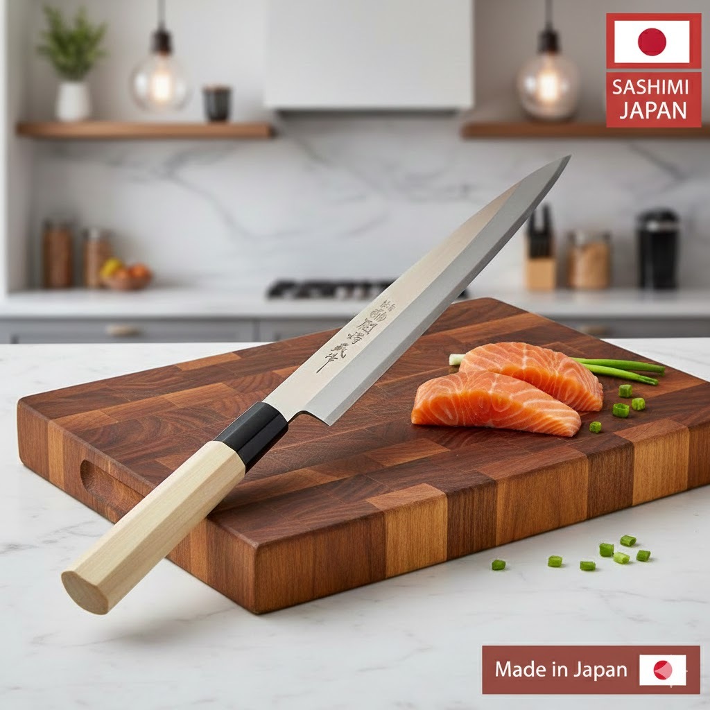 DAO SASHIMI NHẬT BẢN Chuyên Dụng Lóc Cá, Siêu Sắc Bén, Cho Lát Cắt Hoàn Hảo