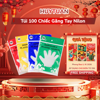 100 chiếc găng tay nilon nhuộm tóc, nấu nướng, làm vệ sinh - găng tay nilong dùng 1 lần bibi90