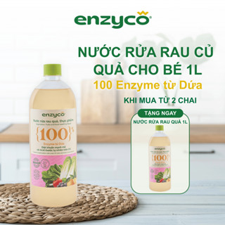  Nước Ngâm Rửa Rau Quả Cho Bé Enzyco Ngâm Rửa Thực Phẩm Ăn Dặm Làm Sạch Bằng Enzyme Từ Dứa - 1L 