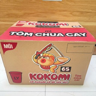  Mì ly Kokomi Tôm Chua Cay Thùng 24 ly x 65gr 