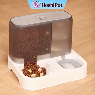  Bát ăn cho chó mèo kèm bình nước uống tự động size lớn Hoshi Pet BA11 bình thức ăn tự động cho chó mèo 