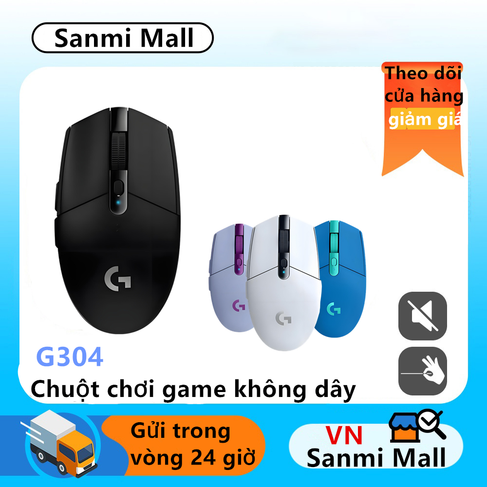 Chuột chơi game không dây Logitech G304, cảm biến 12000 DPI, phù hợp cho game thủ sử dụng máy tính xách tay và PC.