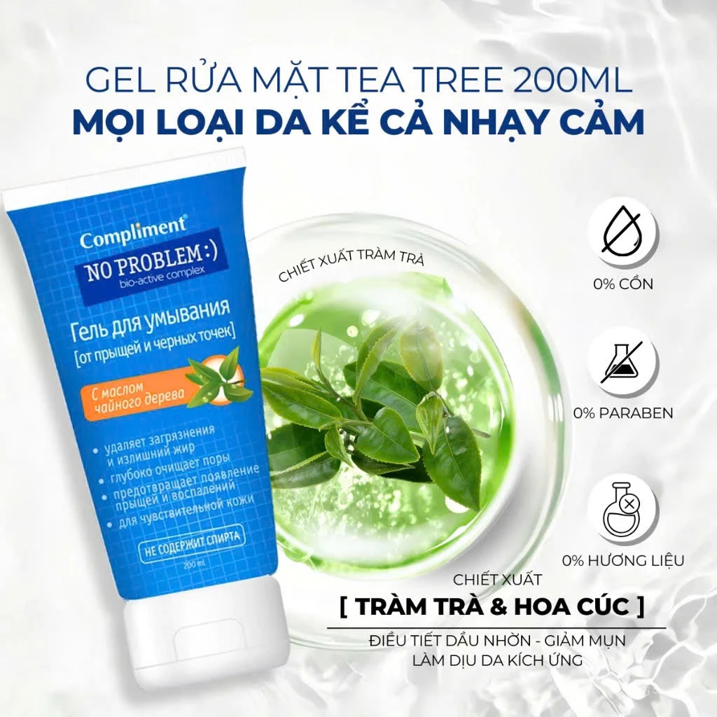 Sữa rửa mặt Compliment No Problem làm sạch sâu, giảm dầu mụn, cho da thông thoáng 200ml | BigBuy360 - bigbuy360.vn