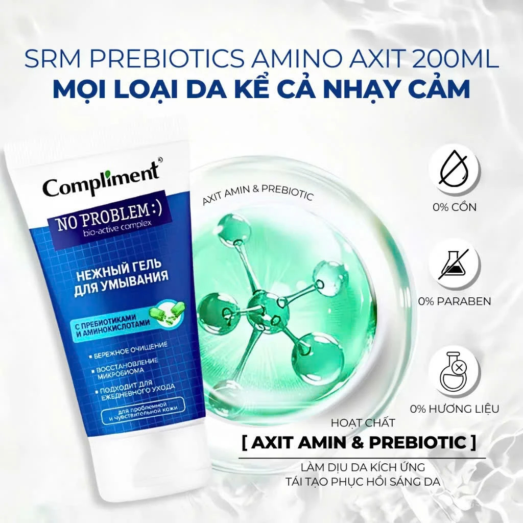 Sữa rửa mặt Compliment No Problem làm sạch sâu, giảm dầu mụn, cho da thông thoáng 200ml | BigBuy360 - bigbuy360.vn