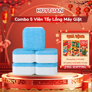 Combo 5 Viên tẩy lồng giặt Viên vệ sinh máy giặt loại sạch cặn bẩn vi khuẩn mùi hôi