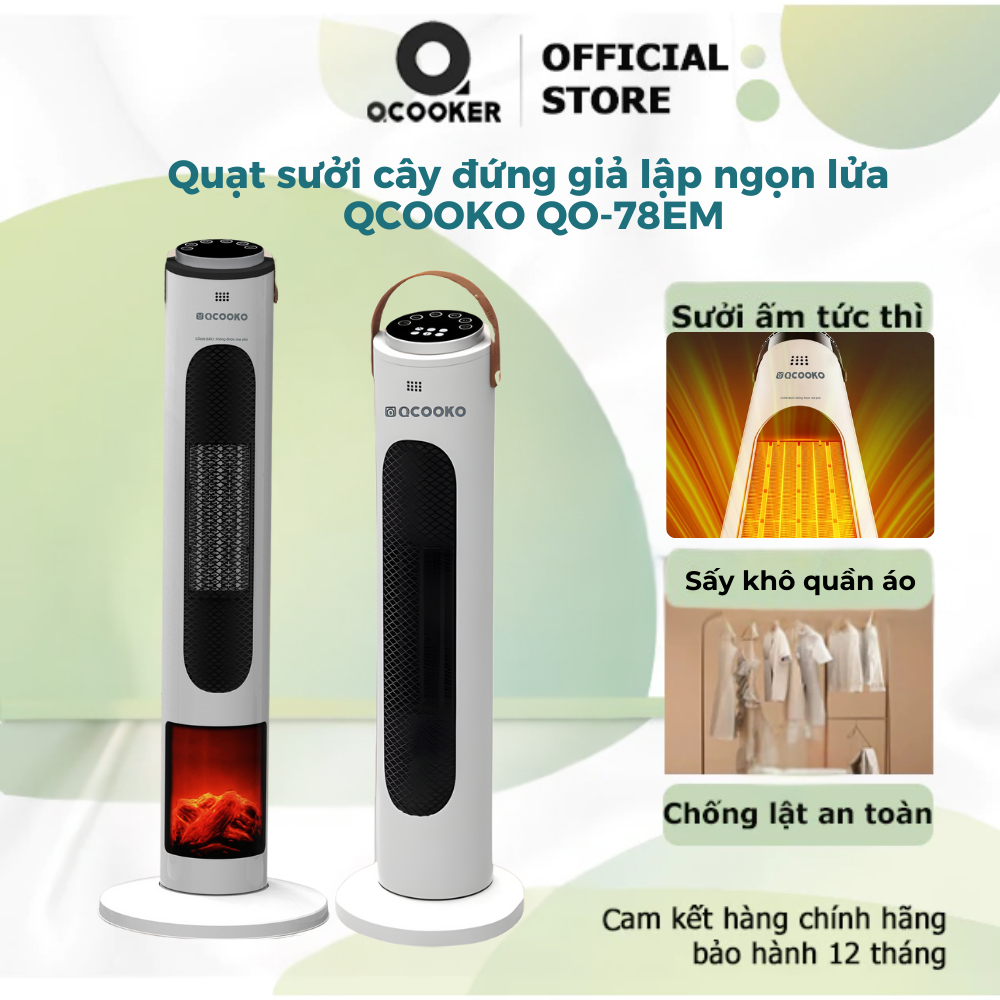 Máy sưởi Changhong RN28P - 2000W, PTC Ceramic, Kích thước 70x25x25cm, Màu trắng