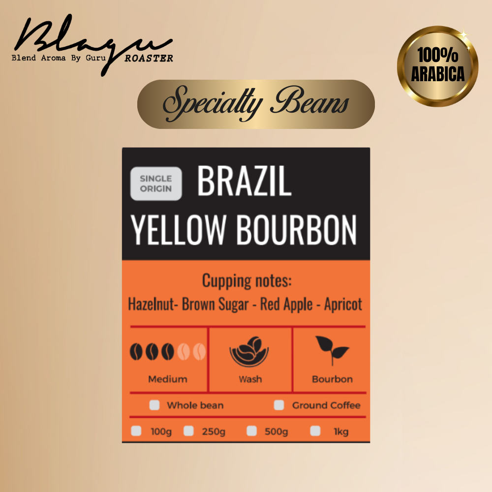 Cà Phê Đặc Sản Blagu - Brazil Yellow Bourbon - America Collection - Bourbon - Medium - 250g