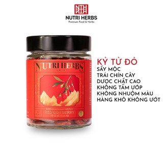 Kỷ Tử Ninh Hạ Sấy Mộc Nutri Herbs – Loại Thượng Hạng, Quả To Đỏ Đều Sang Trọng Làm Quà Tặng Lọ 120g