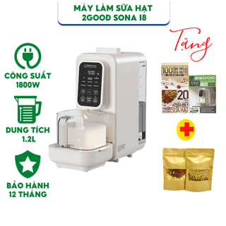  Máy Làm Sữa Hạt 2GOOD SONA i8 1,2 Lít PHIÊN BẢN MỚI CA ĐỰNG THỦY TINH - Hàng Chính Hãng Bảo Hành 12 Tháng 