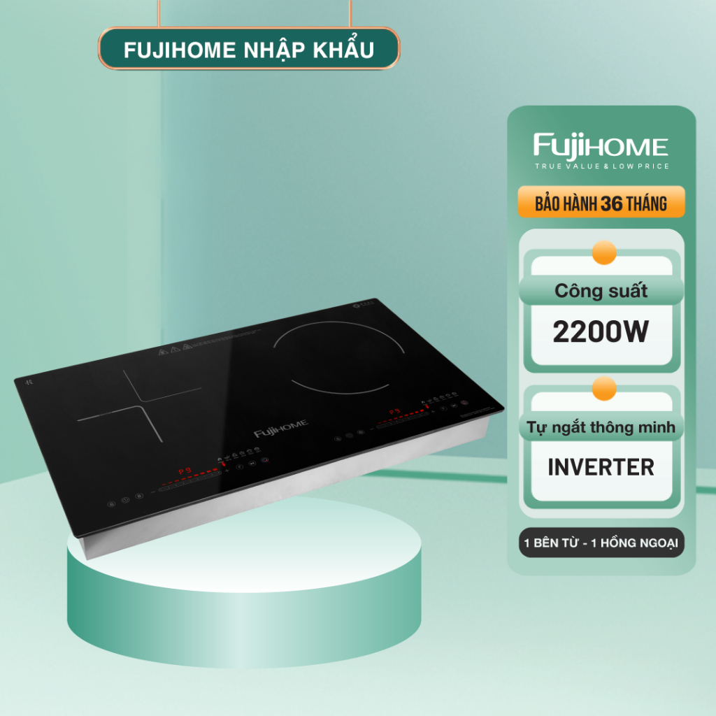 Bếp Đôi Fujihome IC2519 – Từ Và Hồng Ngoại Tiện Lợi, Siêu Tiết Kiệm