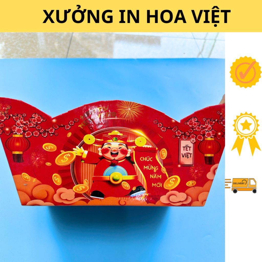 Combo 3 giỏ gói quà tết , khay thuyền đóng quà tết , đế làm giỏ thuyền tết hàng đẹp