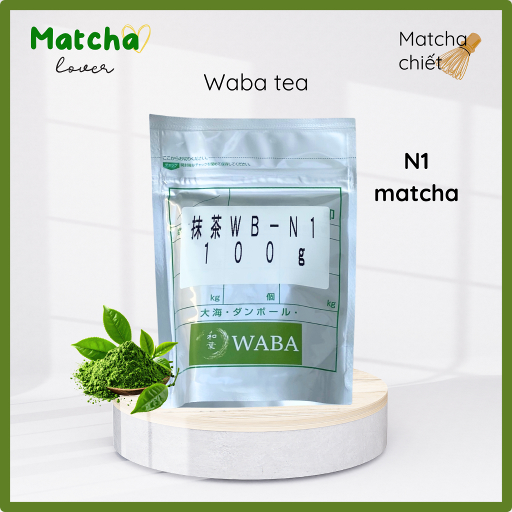 Matcha N1 - Waba thơm béo nutty, hậu ngọt, matcha Nhật, bột trà xanh - túi 50g,100g