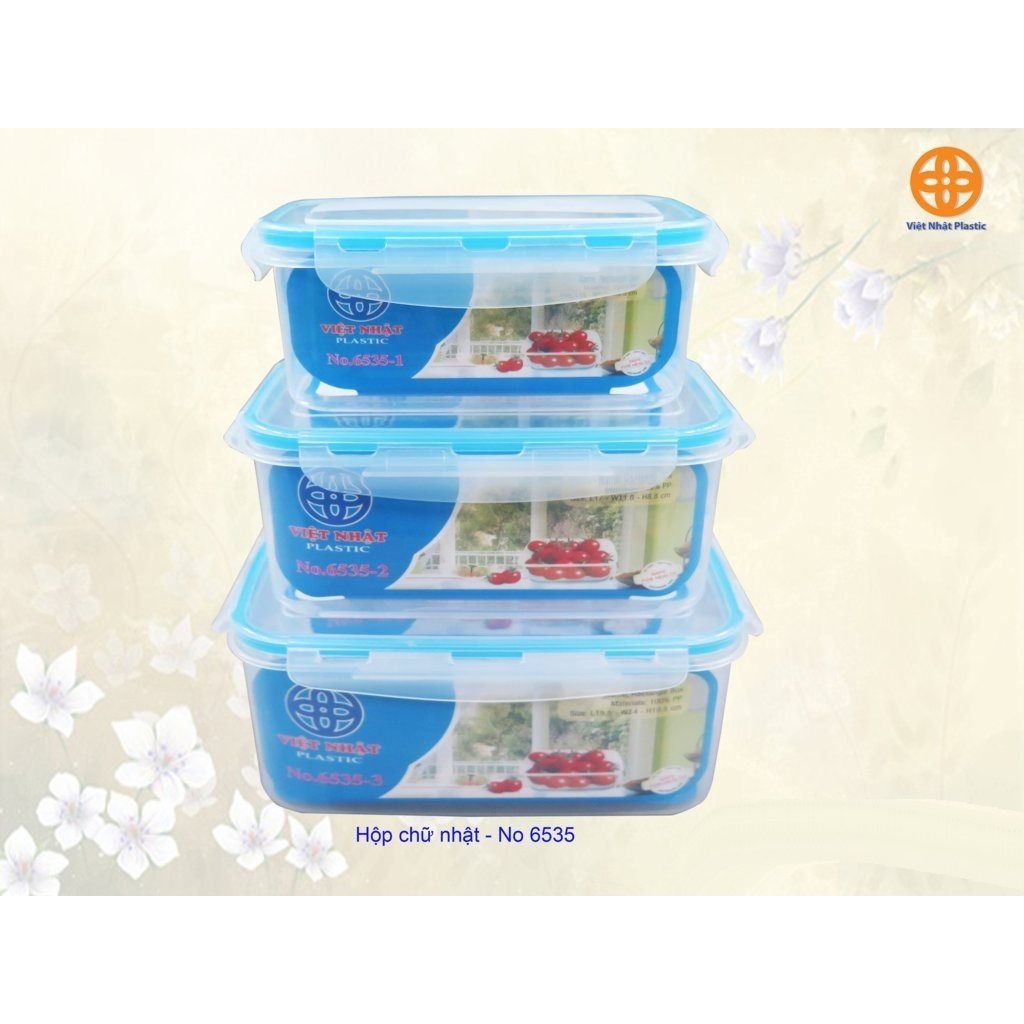 Set 3 Hộp Lạnh Chữ Nhật Việt Nhật Mã 6535