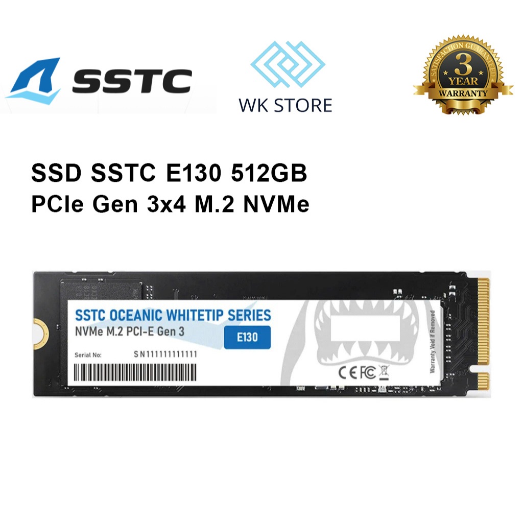 Ổ Cứng SSD SSTC E130 512GB | M.2 NVMe Gen 3x4, Mới Bh 36T