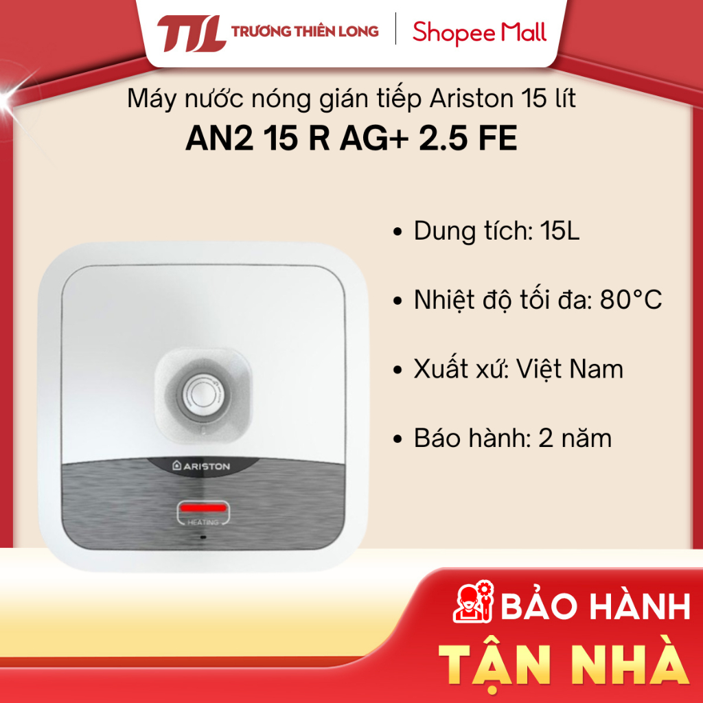 AN2 15 R AG+ 2.5 FE 15L / AN2 30 R AG+ 2.5 FE 30L - Máy Nước Nóng ARISTON [TOÀN QUỐC]