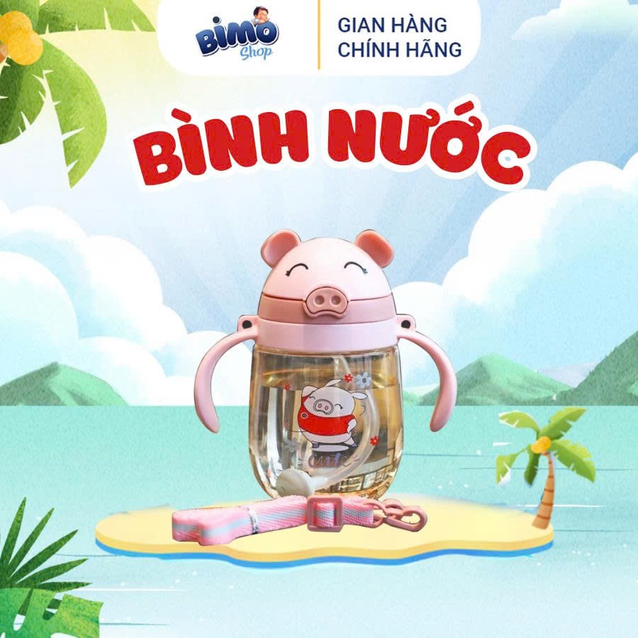 [MKB] - Bình nước tiện lợi có ống hút cho bé - Quà Tặng Khi Mua Bỉm Amor Natural/ Bimana/ Bimana Ext