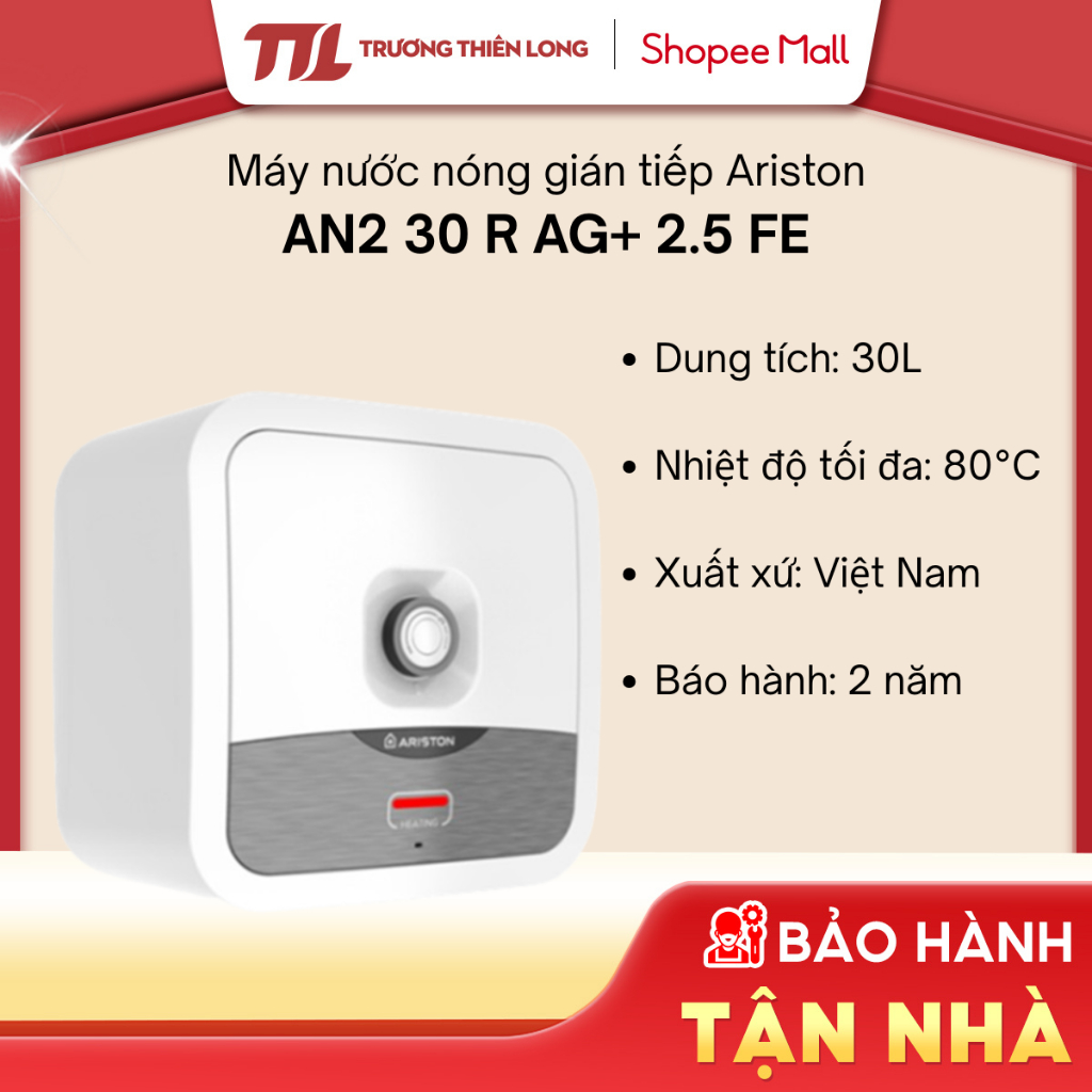 AN2 30 R AG+ 2.5 FE (30L) || AN2 15 R AG+ 2.5 FE (15L) - Máy Nước Nóng Gián Tiếp ARISTON [TOÀN QUỐC]