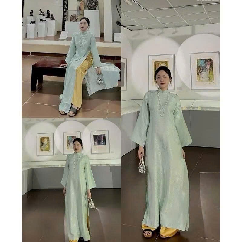 [ÁO DÀI TẾT 2026 - Rin Design] Áo dài Dáng Xuông lụa Gấm kèm quần