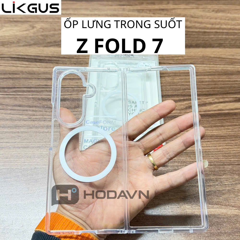 Ốp Lưng Trong Suốt Chống Sốc Cho Samsung Z Fold 7 – Likgus Chính Hãng Thương hiệu:
