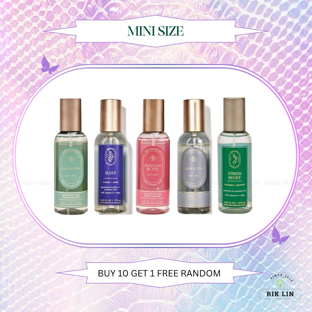 BLACK TEA|HEIRLOOM ROSE |EUCALYPTUS |LAVENDER VANILLA |STRESS RELIEF |LOVE ROSE & VANILLA _ Xịt Thơm