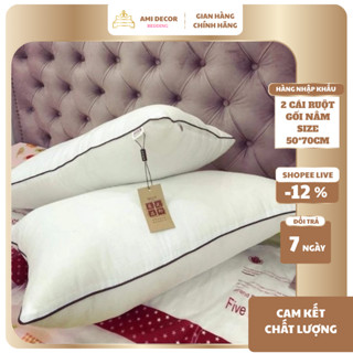  Ruột gối Muji kháng khuẩn xuất khẩu cao cấp 2 ruột gối nằm bông trắng xuất nhật kích thước 50*70cm 