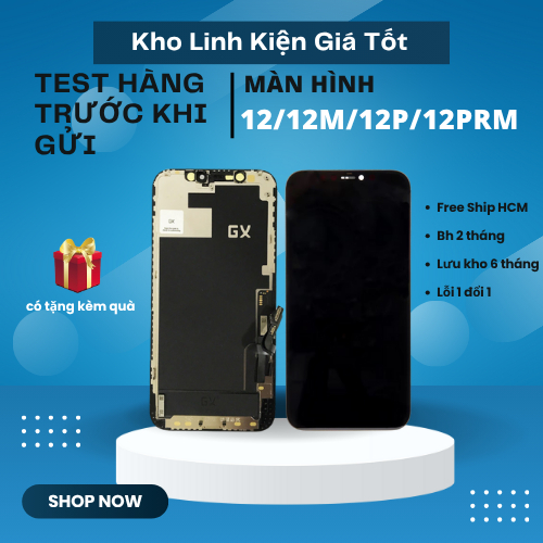 MÀN HÌNH TƯƠNG THÍCH CHO 12MINI/12/12Pr/12PRM OLED MÀN GX MÀN ZIN CHUẨN, MÀU SẮC VÀ CẢM ỨNG CHUẨN ZI