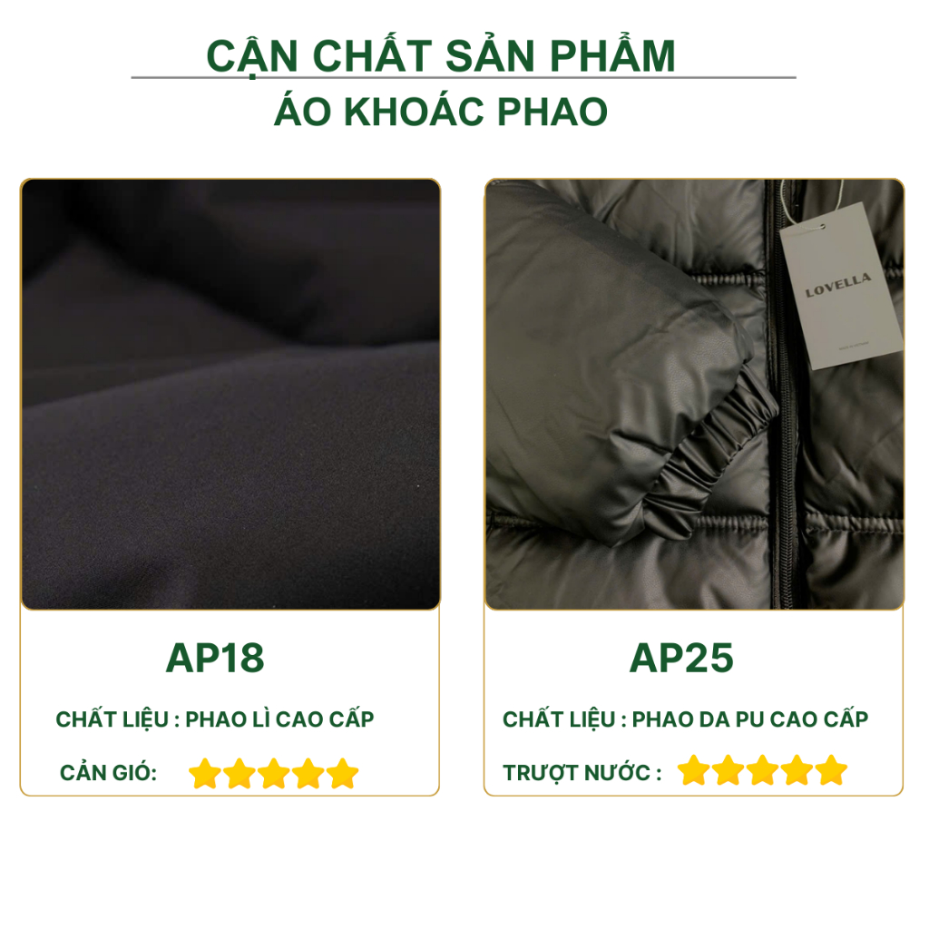 Áo Khoác Phao Béo Nữ Lovella Dáng Lửng Chần Bông 3 Lớp Ultra Air + Giữ Ấm Chắn Gió Tốt | BigBuy360 - bigbuy360.vn