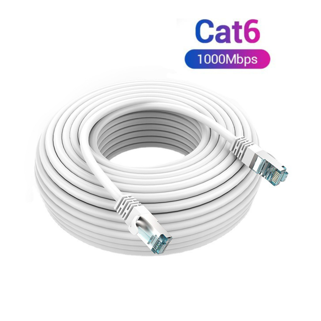 Dây Mạng Cat6 Bấm Sẵn 2 Đầu Dài 10m-50m | Tốc Độ Cao 1000Mbps | Cáp Mạng Internet RJ45 Chuẩn LAN