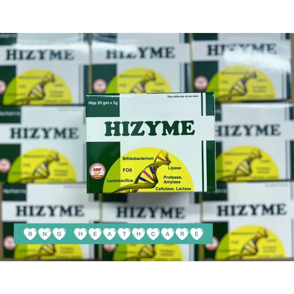 Men vi sinh / Men tiêu hoá / Hizyme, Tiêu Hóa Tốt, Tăng Cường Hấp Thu Dưỡng Chất Hộp 30 gói