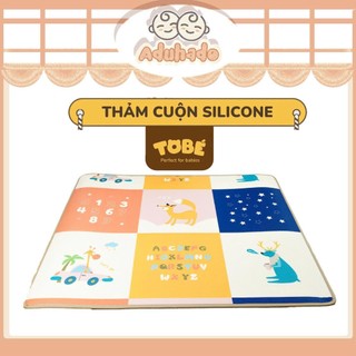   HOẢ TỐC  Thảm cuộn thảm gấp gọn Silicone chống trơn trượt chống va đập dễ vệ sinh an toàn cho bé 