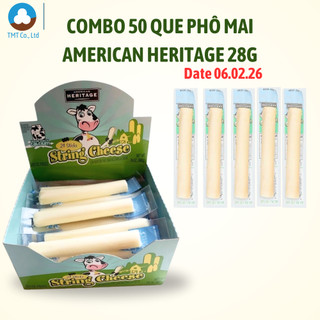  Combo 50 que Phô mai American Heritage String Mozzarella 28g  que 